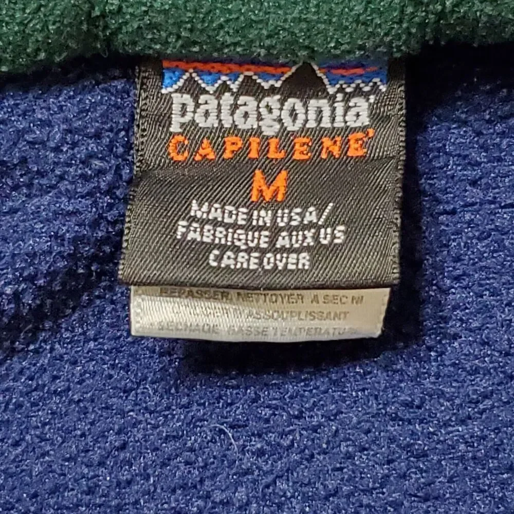 Patagonia Capilene Mens Sz Medium 1/4 Zip Long Sleeve Pullover Fleece Jacket